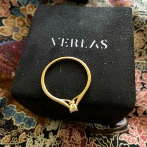 14k gold emerald cut diamond ring